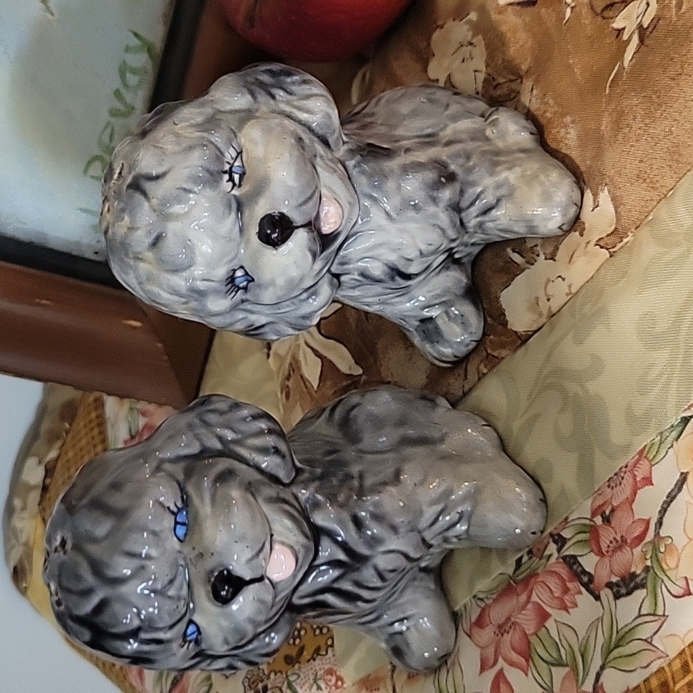 Poodle Dog Salt and Pepper Shakers Vintage